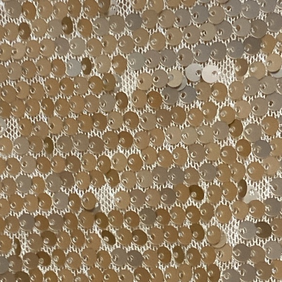 NWT ADRIANNA PAPELL WO SIZE 10 SHORT SLEEVE MIDI GOLD SEQUIN COCKTAIL DRESS - Picture 8 of 13